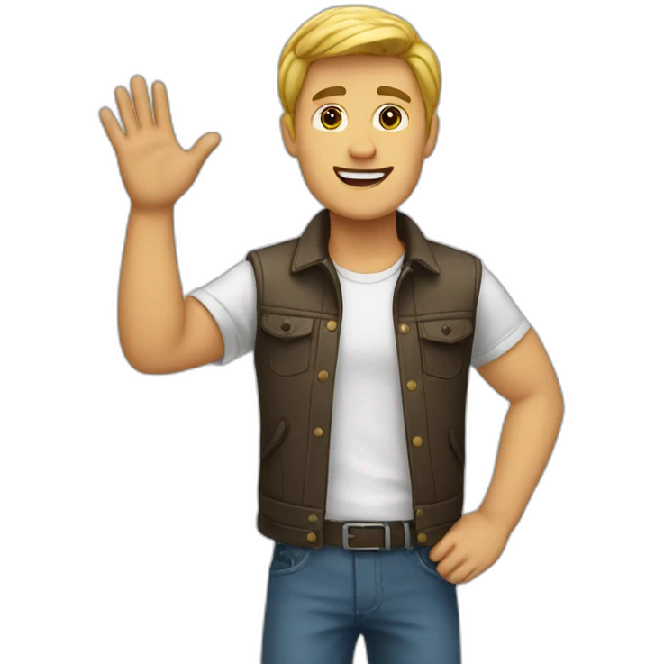 ken waving emoji