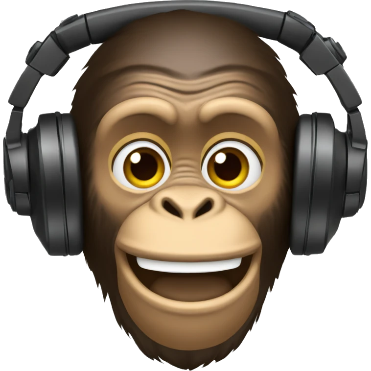 Cre un emoji de un chimpance dj emoji
