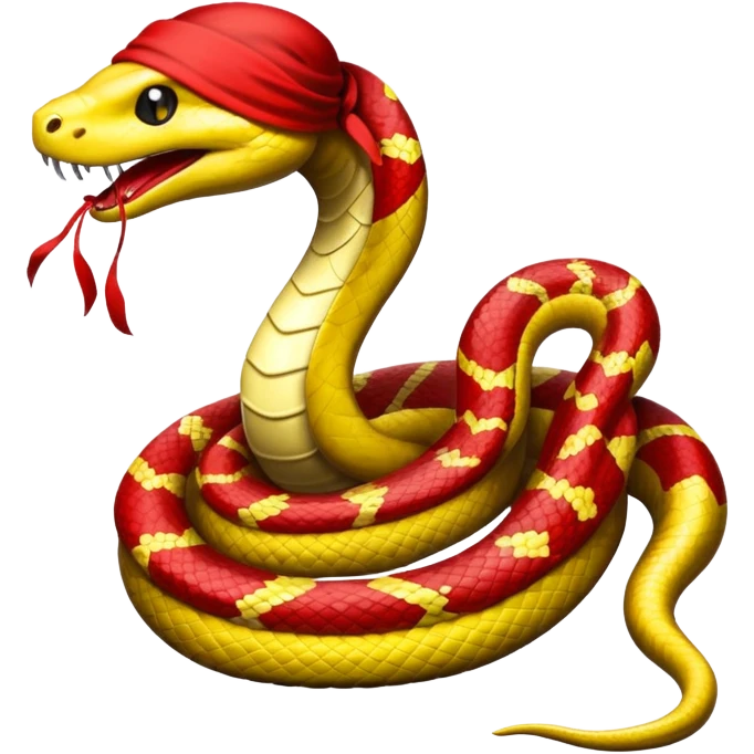 Snake with a red bandana emoji