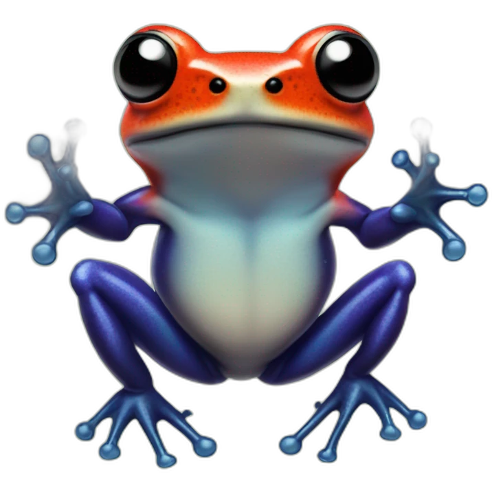 Poison dart frog giving hang loose hand emoji