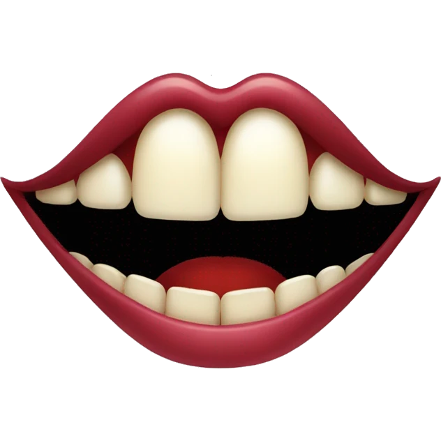 mouth with vampire teeth emoji