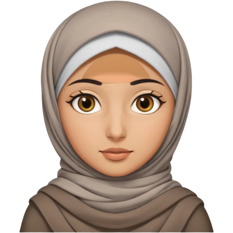 arab GIRL with hijab half body to belt, big bread emoji