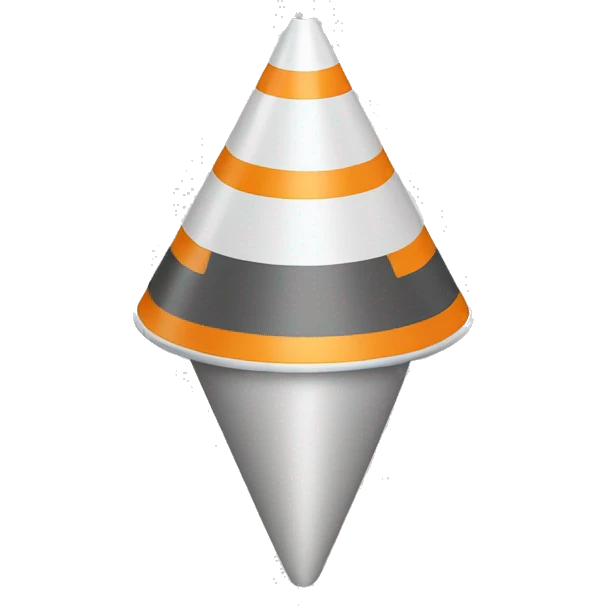 Cono de tráfico con rayas emoji