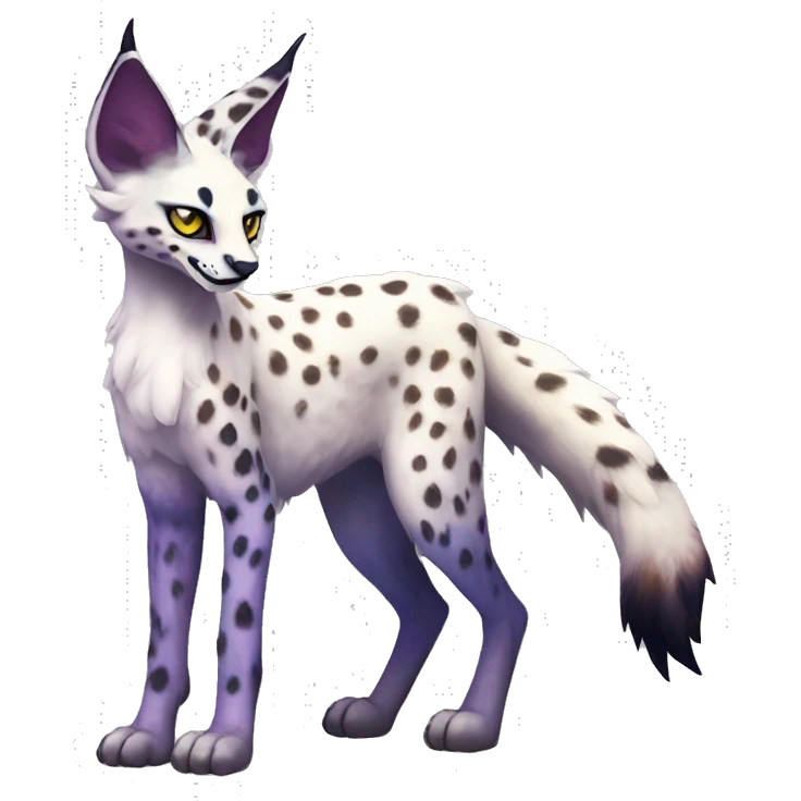 Epic Edgy Colorful ethereal eldritch Sergal-Serval-Fionbri emoji