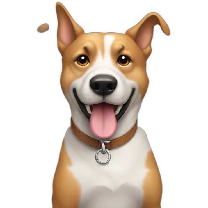 un perro jugando en un departamento emoji