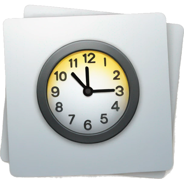more time clock card emoji