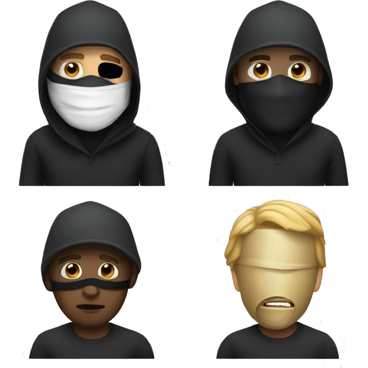 Man with a robber mask emoji