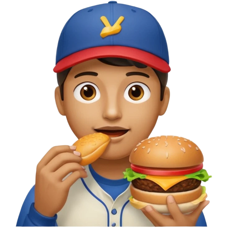 comiendo hamburguesa emoji