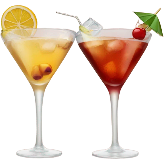 Two cocktails clinking emoji