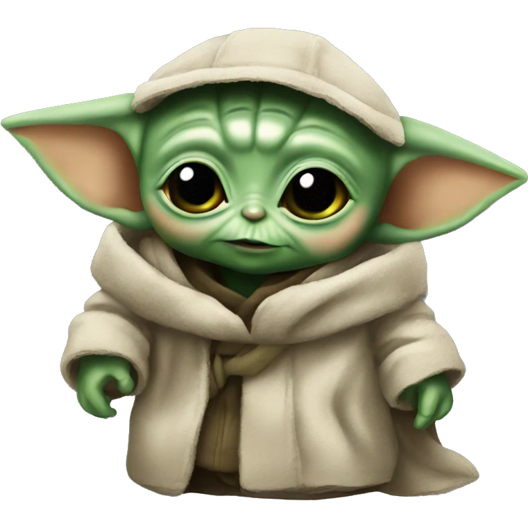 baby yoda with ukrainian f;ag emoji