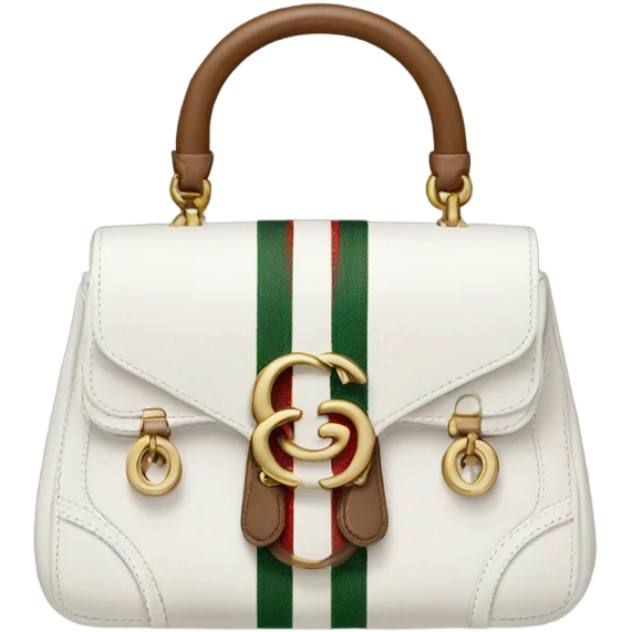 White, small, gucci purse emoji
