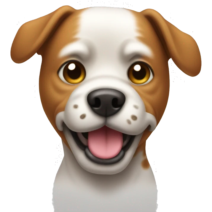 A dog pooping emoji