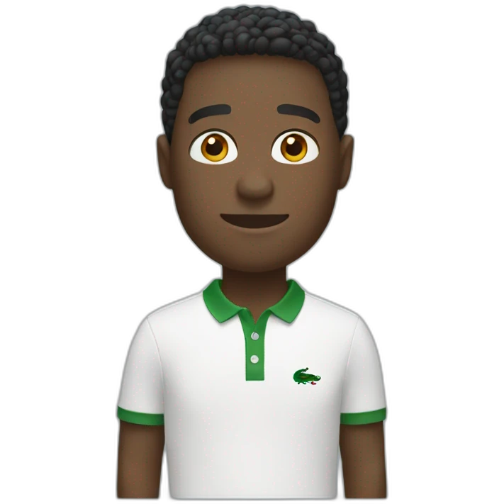 Black guy using lacoste emoji