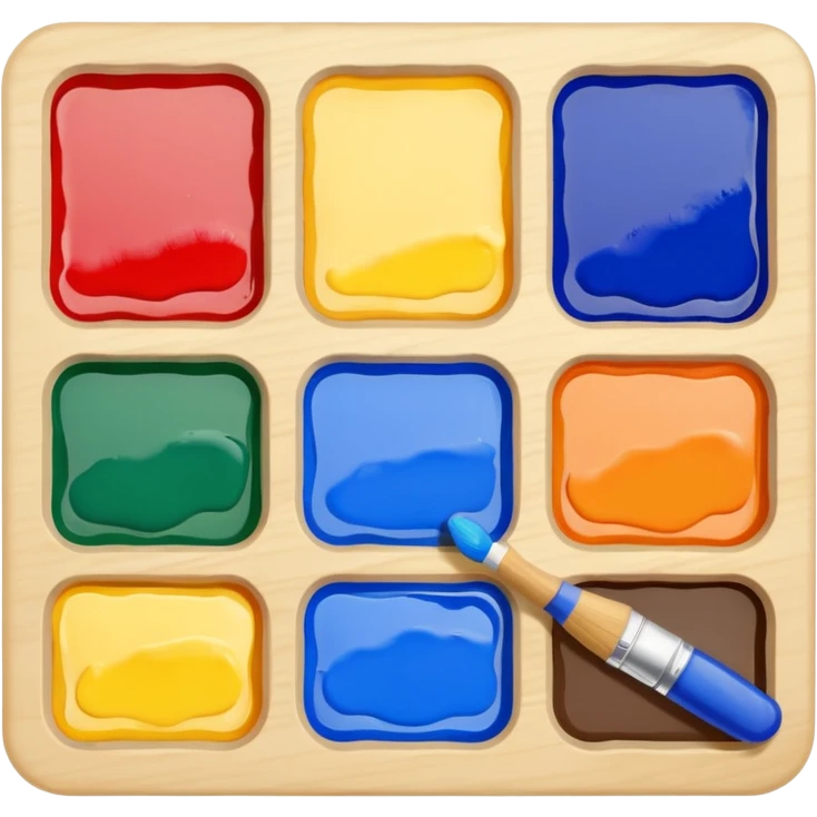 artist color palette with paint dabs emoji