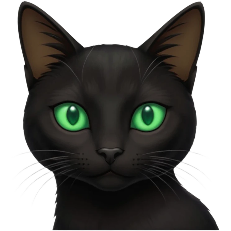 black cat side emoji