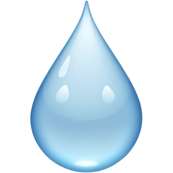 Gota de agua color blanco emoji