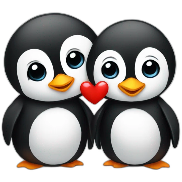 Penguin love emoji