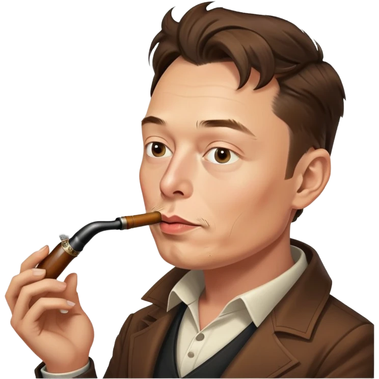 Илон маск курит трубку emoji