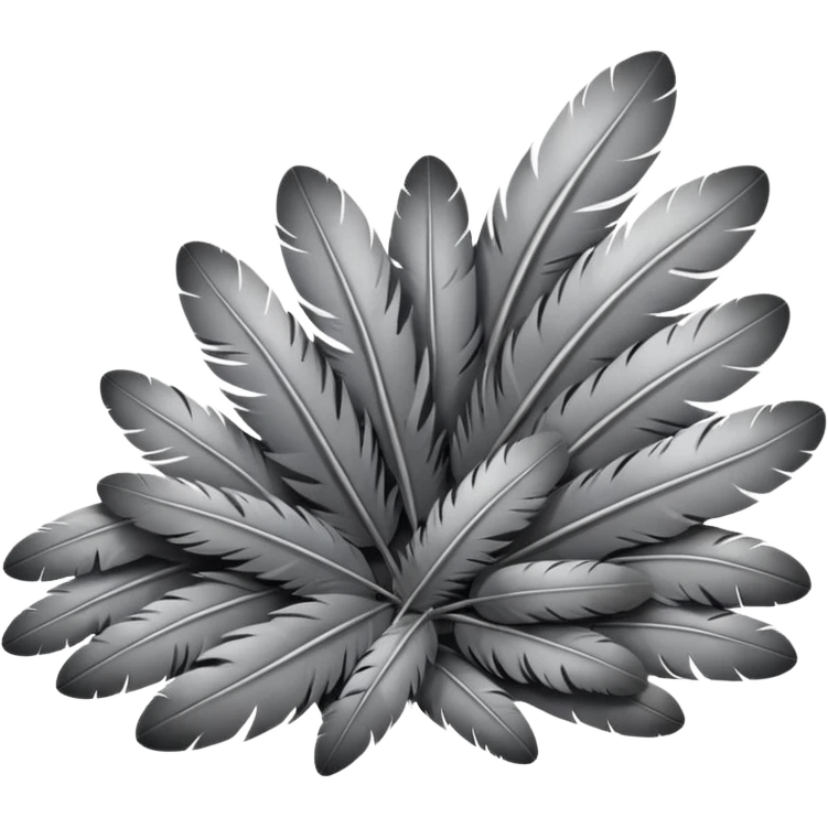 Grey feathers on the floor emoji