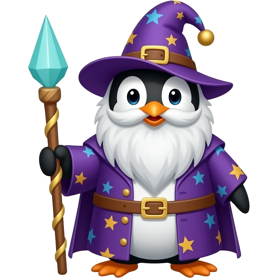 Penguin Wizard emoji