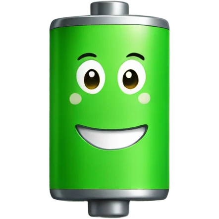 Smiling Green battery  emoji