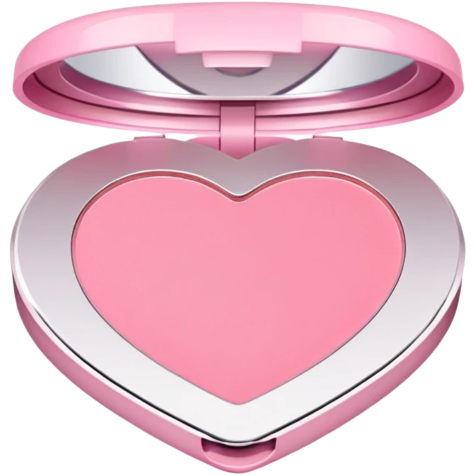 Heart-shaped blusher compact makeup emoji