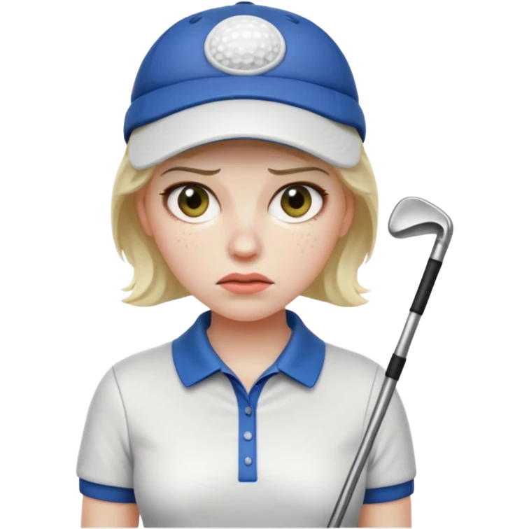 women golfer sick emoji