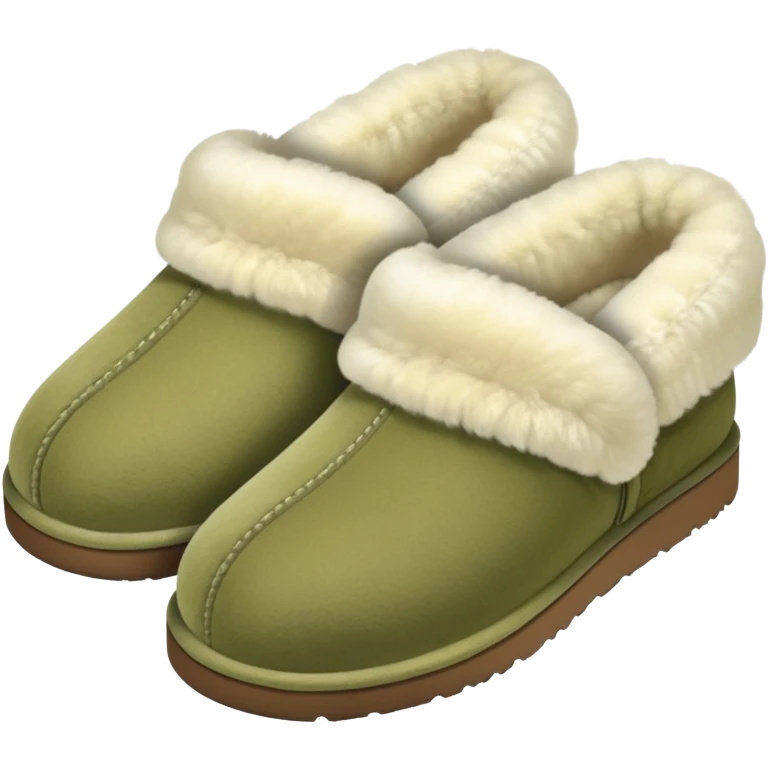 UGG slippers in pale olive emoji