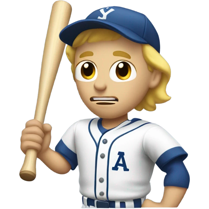 blonde man baseball player  emoji
