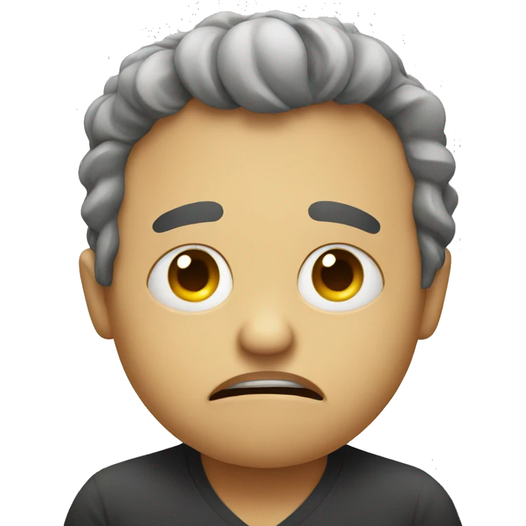Emoji looking disappointed and frustrated while also feeling disgusted  emoji