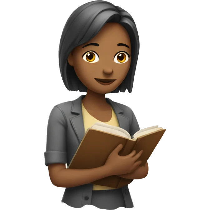 Woman with book emoji