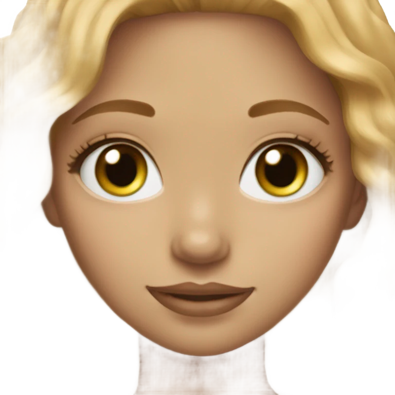 Pretty girl with strawberry blond wavy hair light skin tone and green eyes emoji