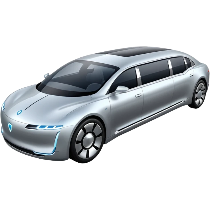 Modern autonomous electric limousine emoji