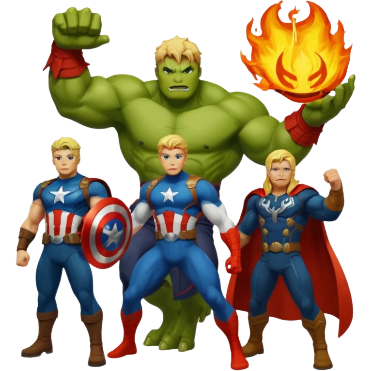 A Spider-Man Hulk, Thor Captain America, Doctor Strange Charzard emoji