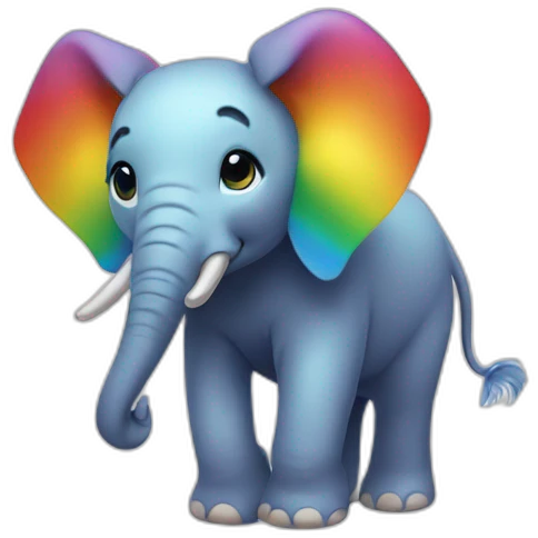 rainbow elephant emoji