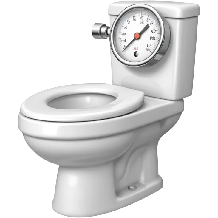 toilet with big pressure gauge emoji