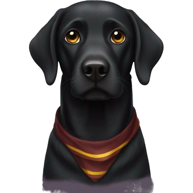 Black Labrador as Harry Potter  emoji