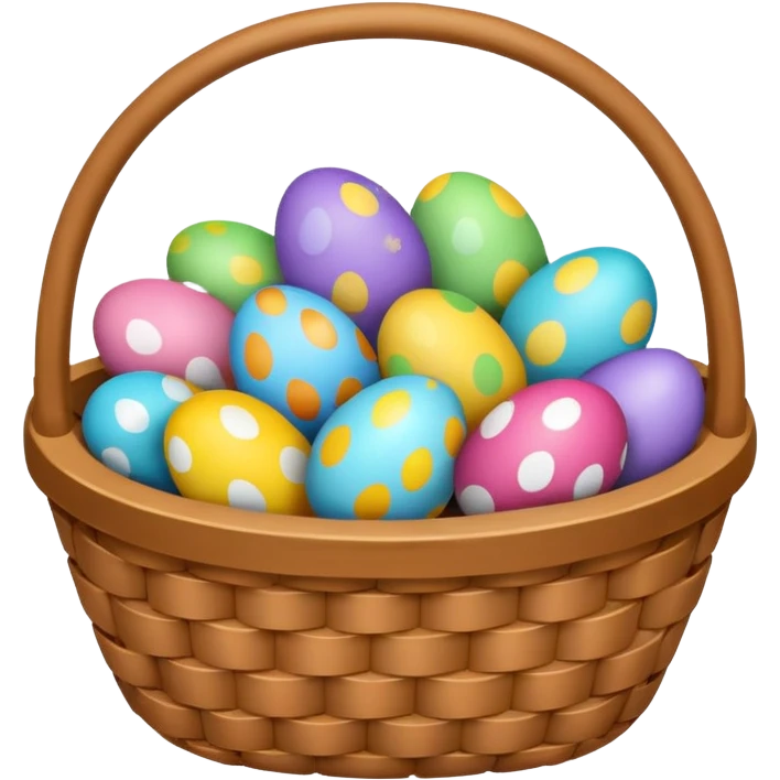 basket full of easter eggs emoji