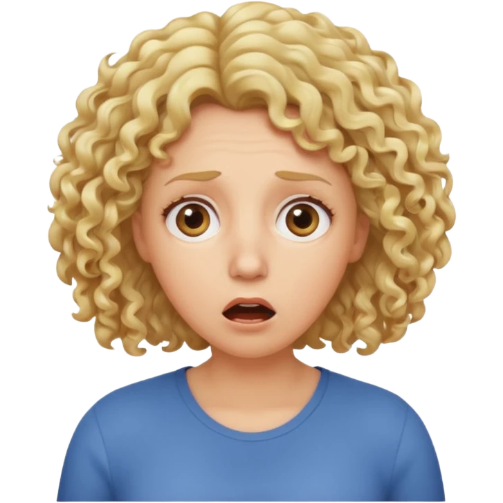 mother with blond curly hair shocked emoji