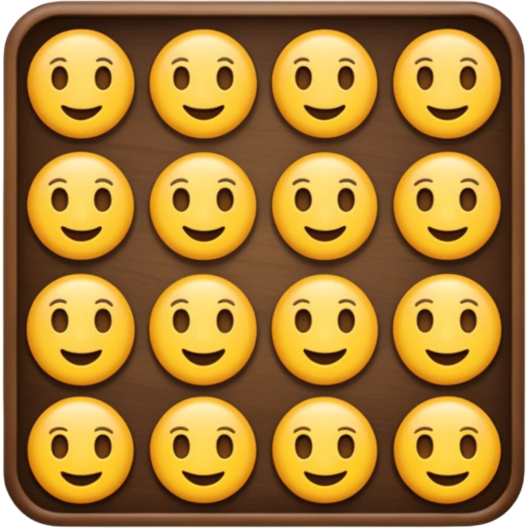 uzun bir emoji olsun böyle 8 tane emoji yan yana olsun kare kare emoji