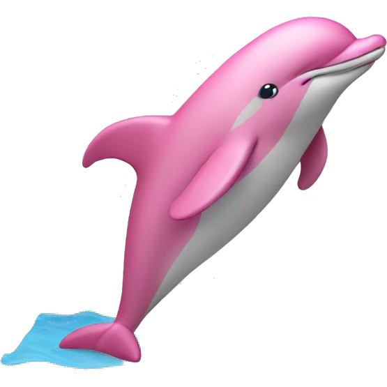 a pink dolphin doing yoga emoji