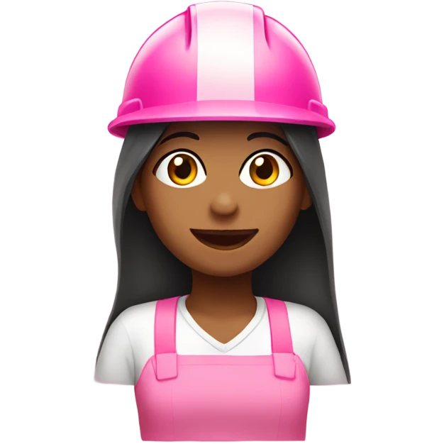 Girl with pink hard hat emoji
