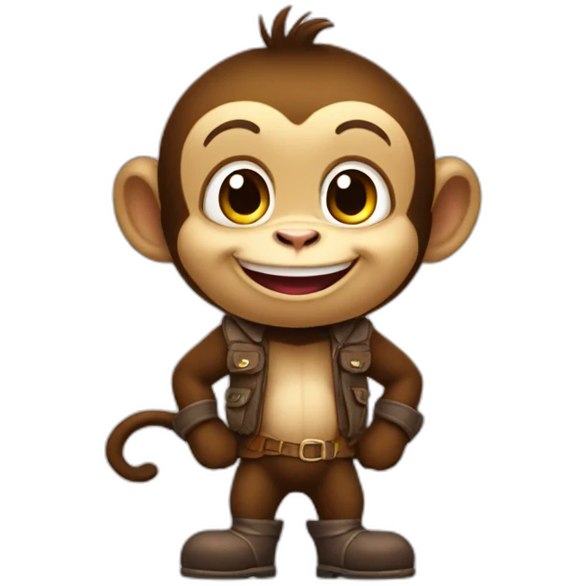 happy-monkey-with-boots emoji