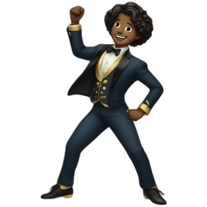 Rich boy dancing emoji