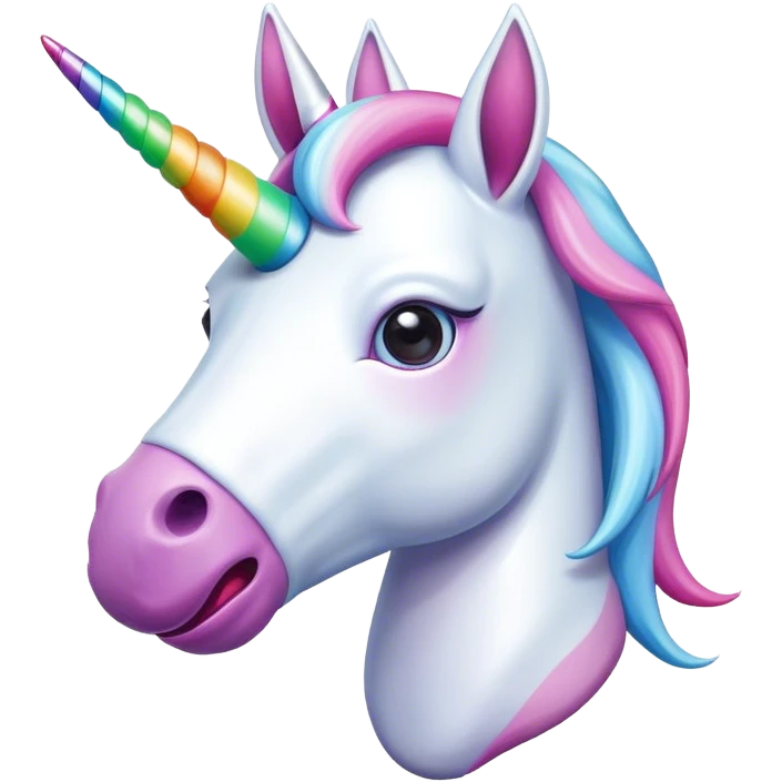 Unicorn with a dummy in mouth  emoji