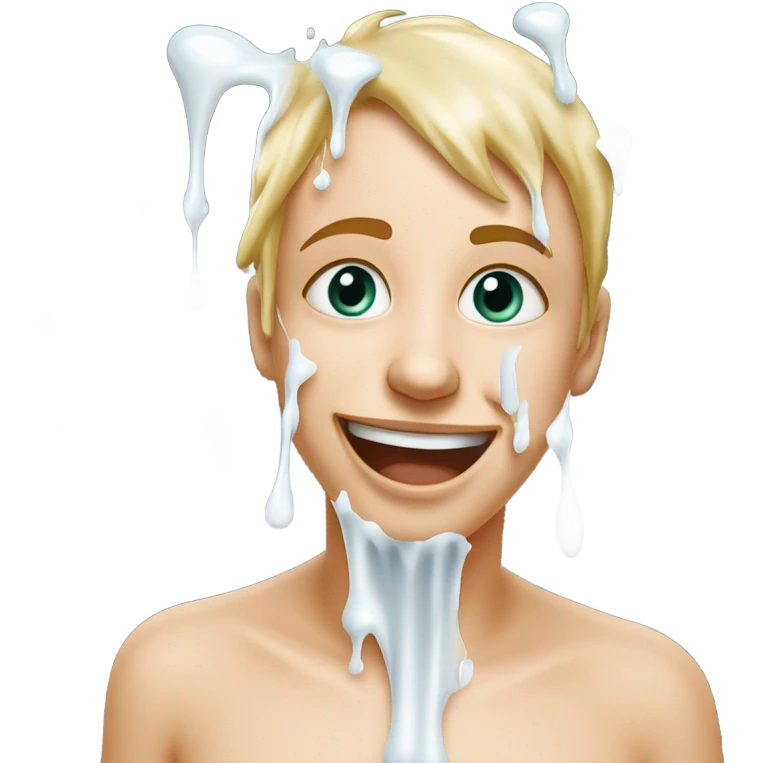 lots of milk on face emoji
