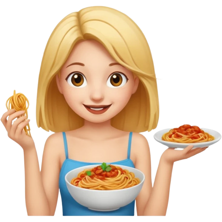 Üstünde askılı olan mutlu kız  emoji