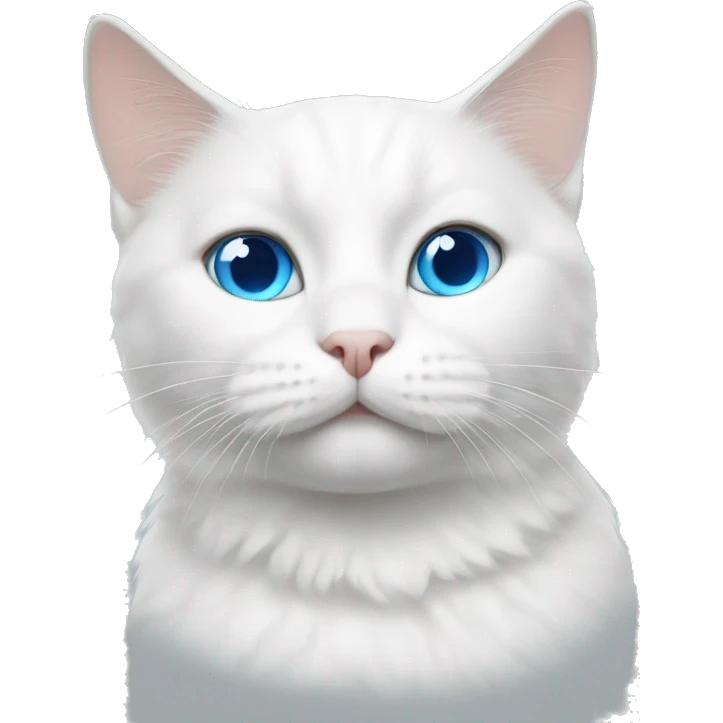 white cat blue eyes emoji