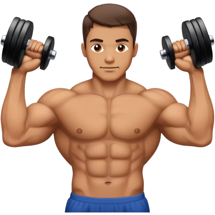 man forearms dumbbell exercise emoji