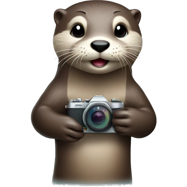 Otter mit Kamera in der Hand  emoji